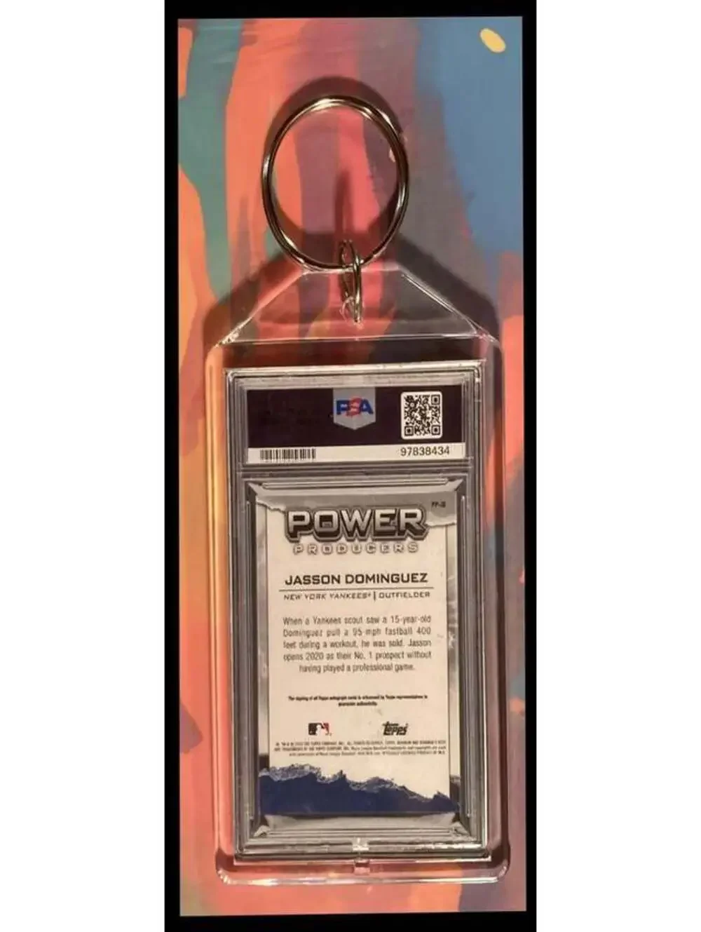 2986 Jasson Dominguez 2020 Bowman's Best Superfractor Auto Keychain